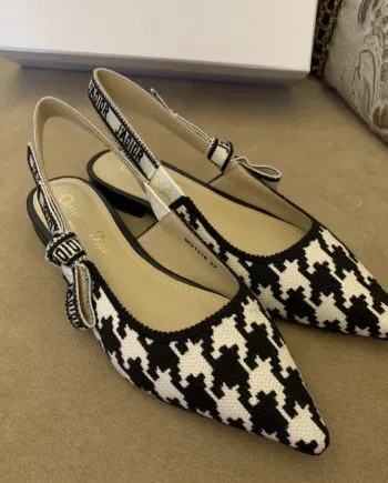 CD J'Ador Slingback Pump Black And White For Women 0.6 in / 1.5 cm