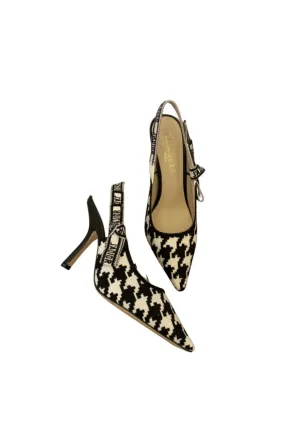 CD J'Ador Slingback Pump Black And White For Women 3.7 in / 9.5 cm
