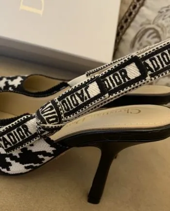CD J'Ador Slingback Pump Black And White For Women 3.7 in / 9.5 cm
