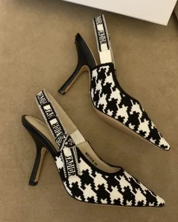 CD J'Ador Slingback Pump Black And White For Women 3.7 in / 9.5 cm