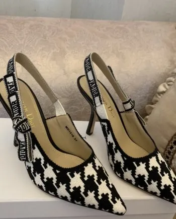 CD J'Ador Slingback Pump Black And White For Women 3.7 in / 9.5 cm