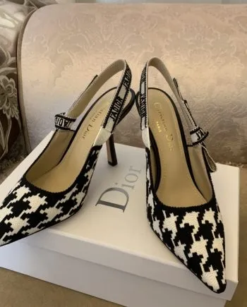 CD J'Ador Slingback Pump Black And White For Women 3.7 in / 9.5 cm