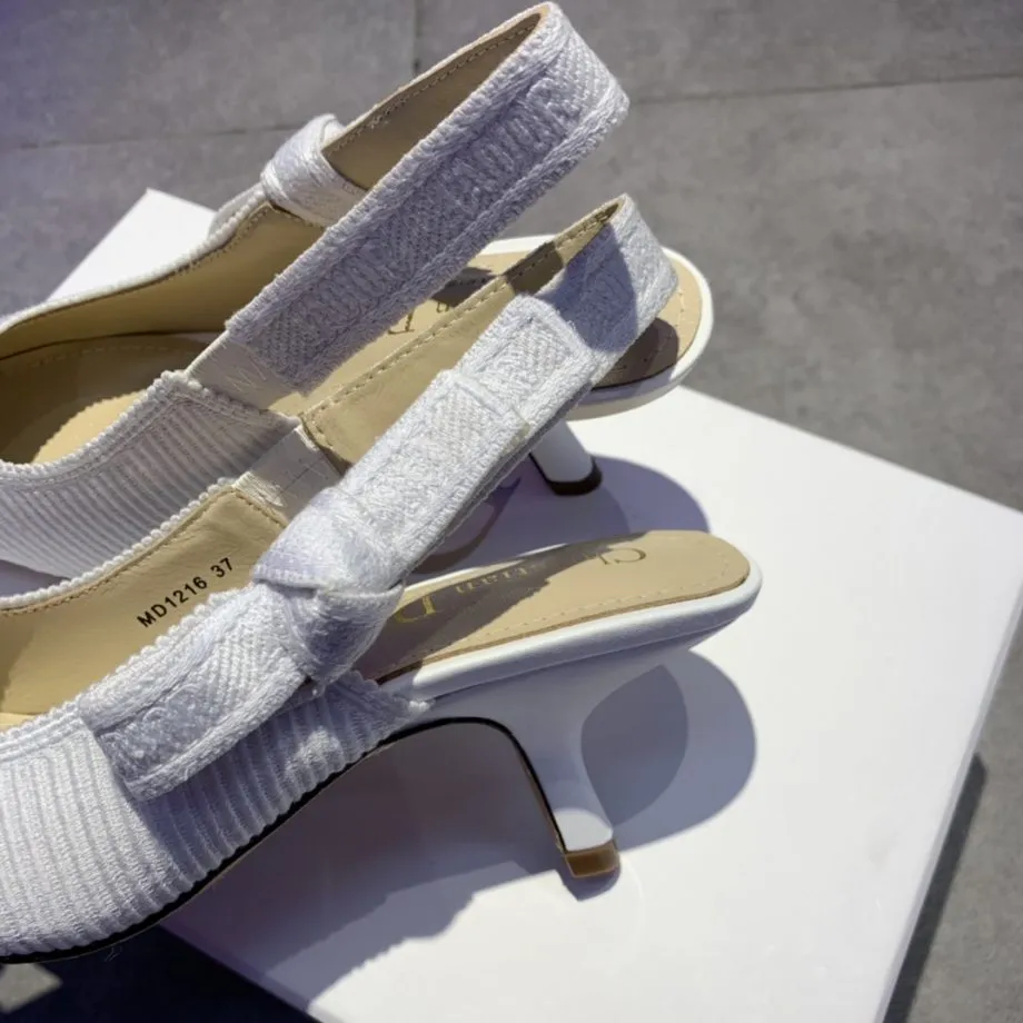 CD J'Ador Slingback Pump White For Women 2.6 in / 6.5 cm