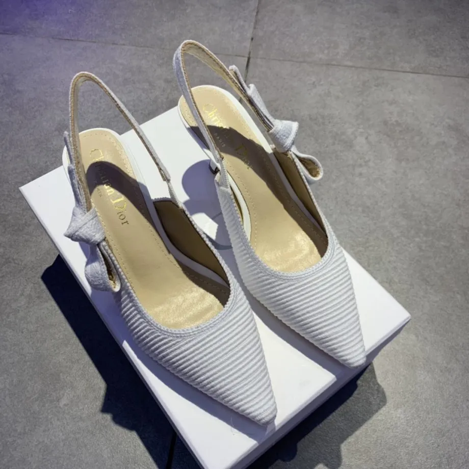 CD J'Ador Slingback Pump White For Women 2.6 in / 6.5 cm