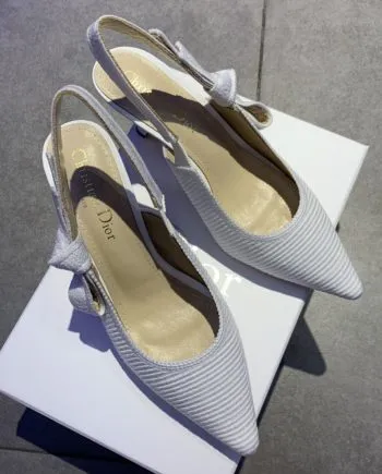 CD J'Ador Slingback Pump White For Women 2.6 in / 6.5 cm
