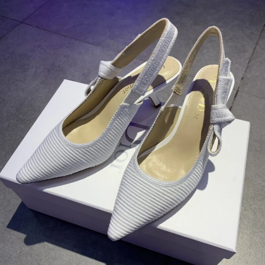 CD J'Ador Slingback Pump White For Women 2.6 in / 6.5 cm