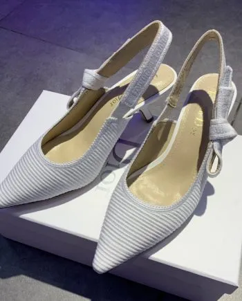 CD J'Ador Slingback Pump White For Women 2.6 in / 6.5 cm