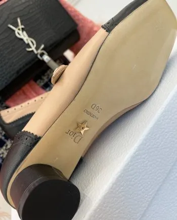 CD Spectador Ballet Pump Beige And Black For Women KDB764VSO_S15X