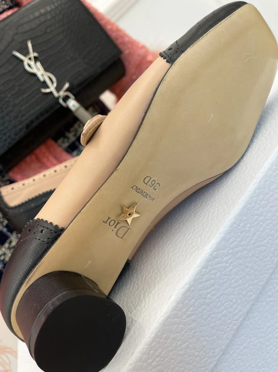 CD Spectador Ballet Pump Beige And Black For Women KDB764VSO_S15X