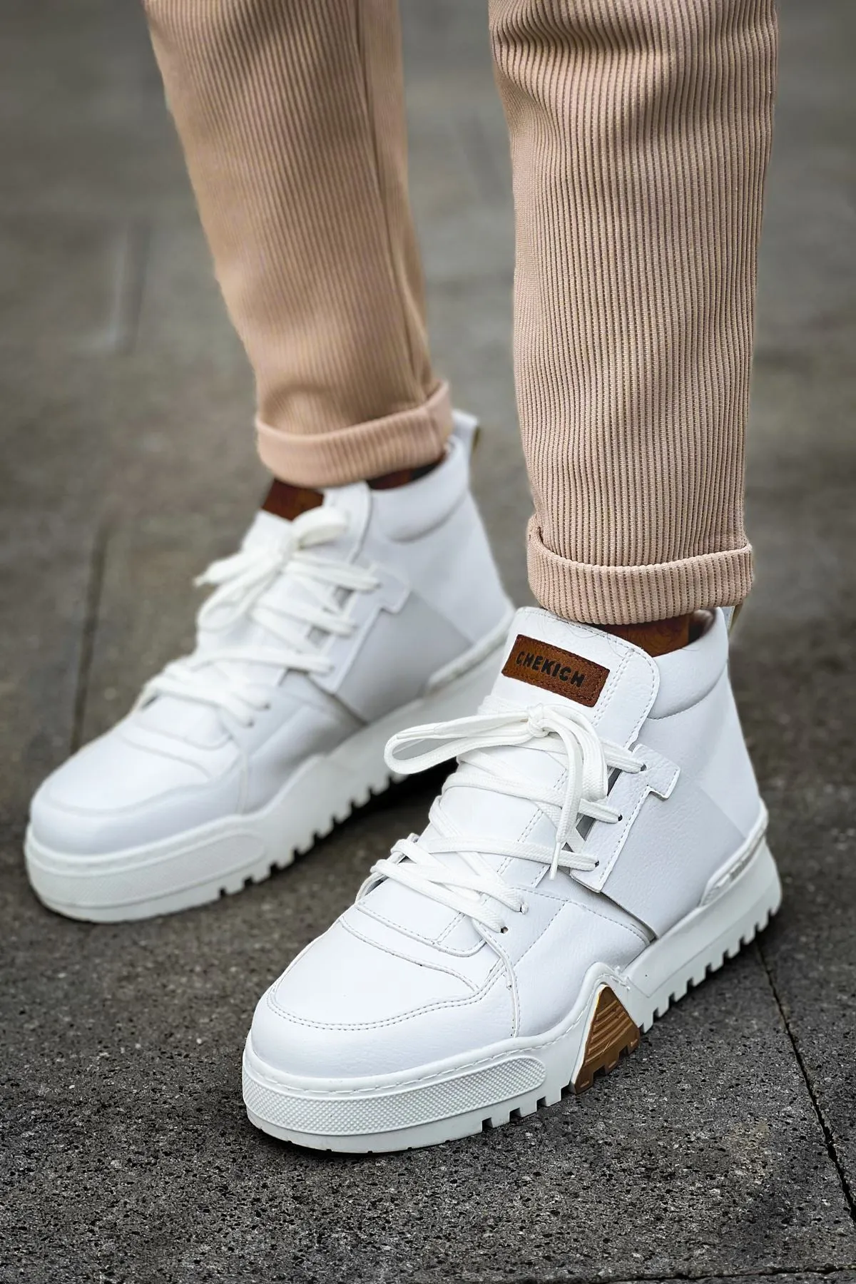 CH057 WS Men's Sneaker Boots WHITE
