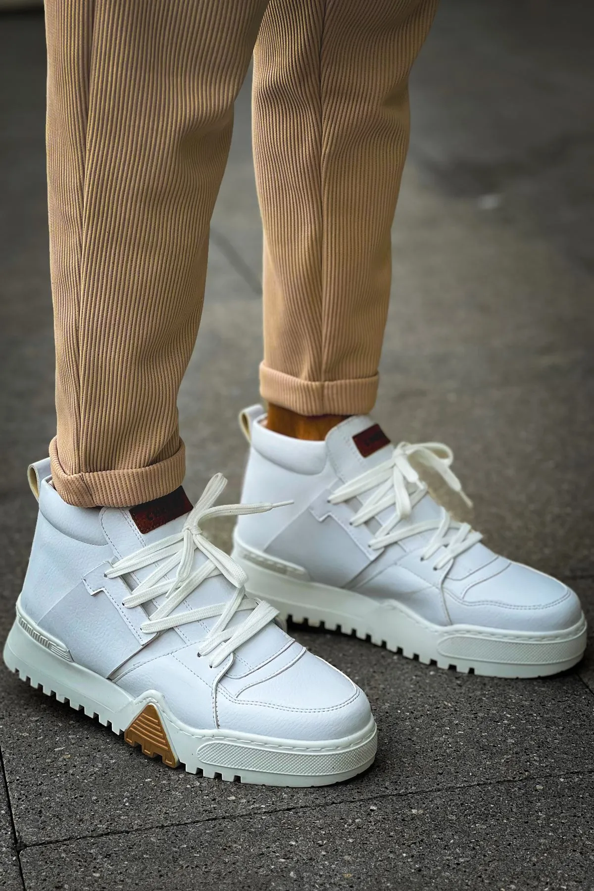CH057 WS Men's Sneaker Boots WHITE