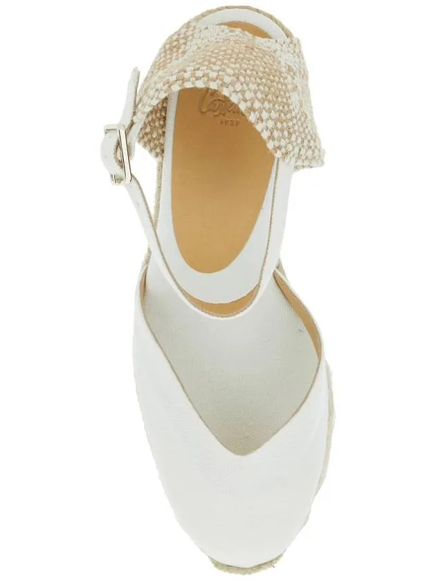 'Chiarita' Closed Toe Espadrilles In White And Beige Canvas Woman