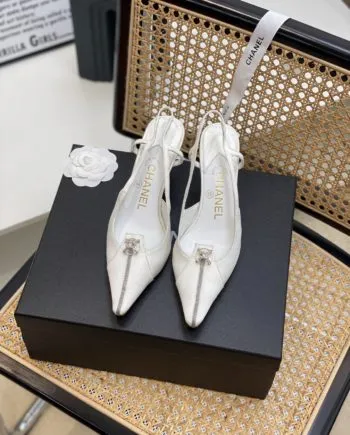 CHL Women's Pumps Heels Satin White For Women 3in/7.6cm