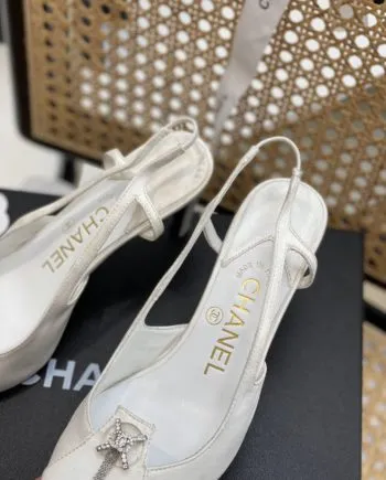 CHL Women's Pumps Heels Satin White For Women 3in/7.6cm
