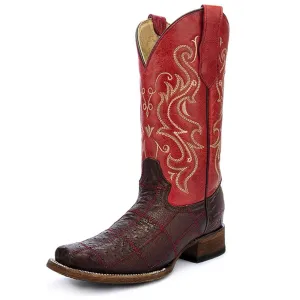 Circle G by Corral Women's Ostrich Patchwork Western Boot, L5225