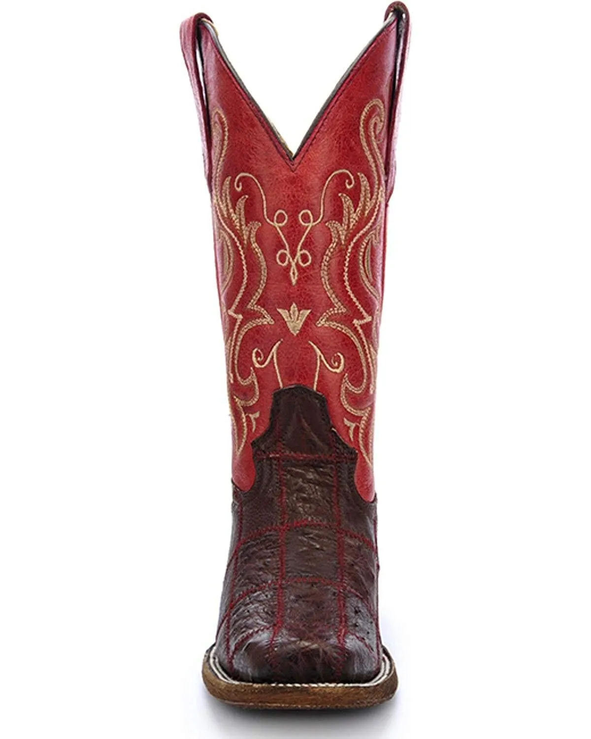 Circle G by Corral Women's Ostrich Patchwork Western Boot, L5225