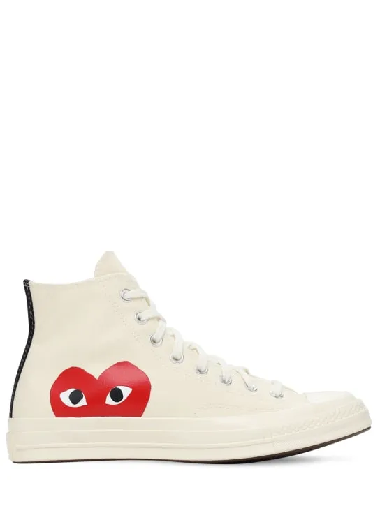 Comme des Garçons Play   Play Converse cotton high sneakers 