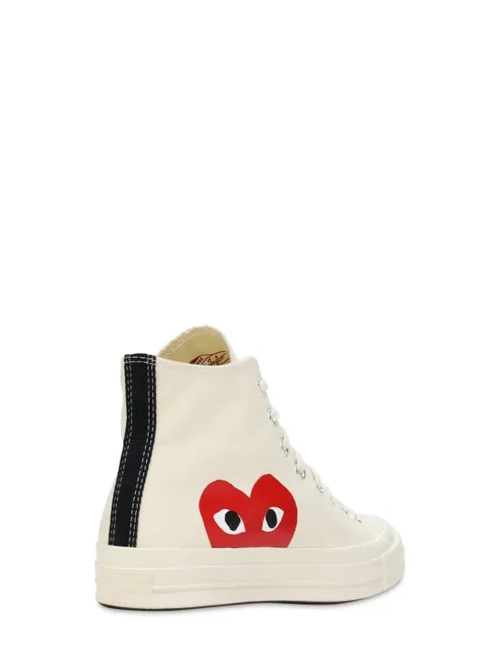 Comme des Garçons Play   Play Converse cotton high sneakers 