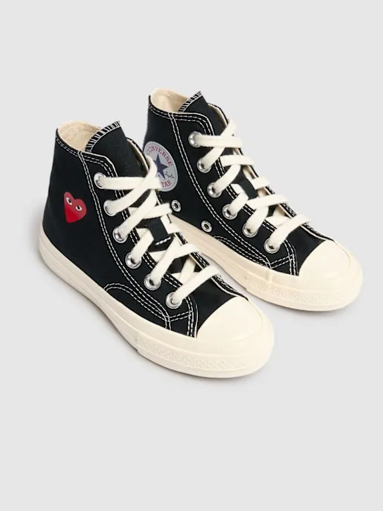 Comme des Garçons Play   Play Converse cotton high sneakers 