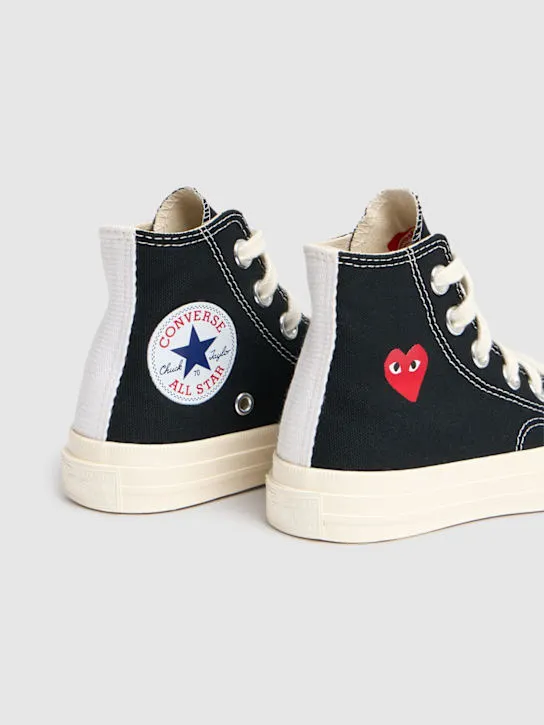 Comme des Garçons Play   Play Converse cotton high sneakers 