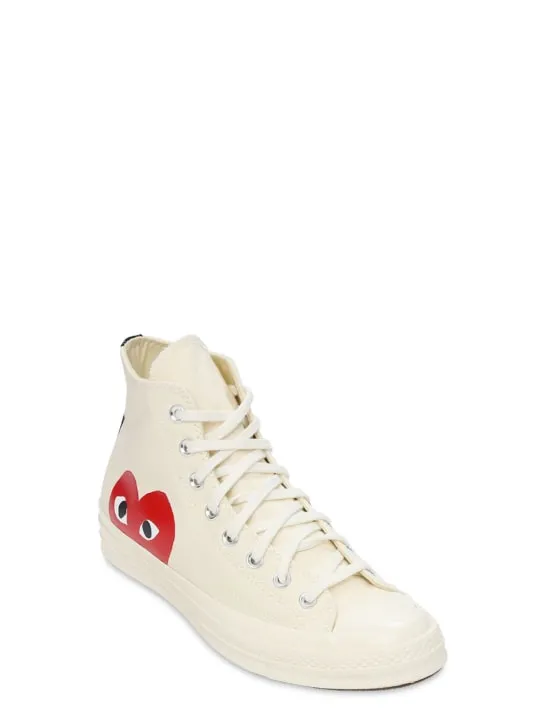 Comme des Garçons Play   Play Converse cotton high sneakers 
