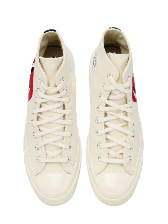 Comme des Garçons Play   Play Converse cotton high sneakers 