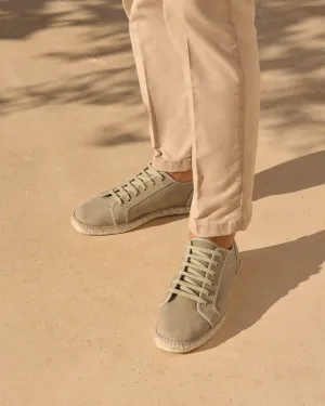 Cotton Canvas Lace-Up Espadrilles - Z30SH - Yucatán Kaki Green