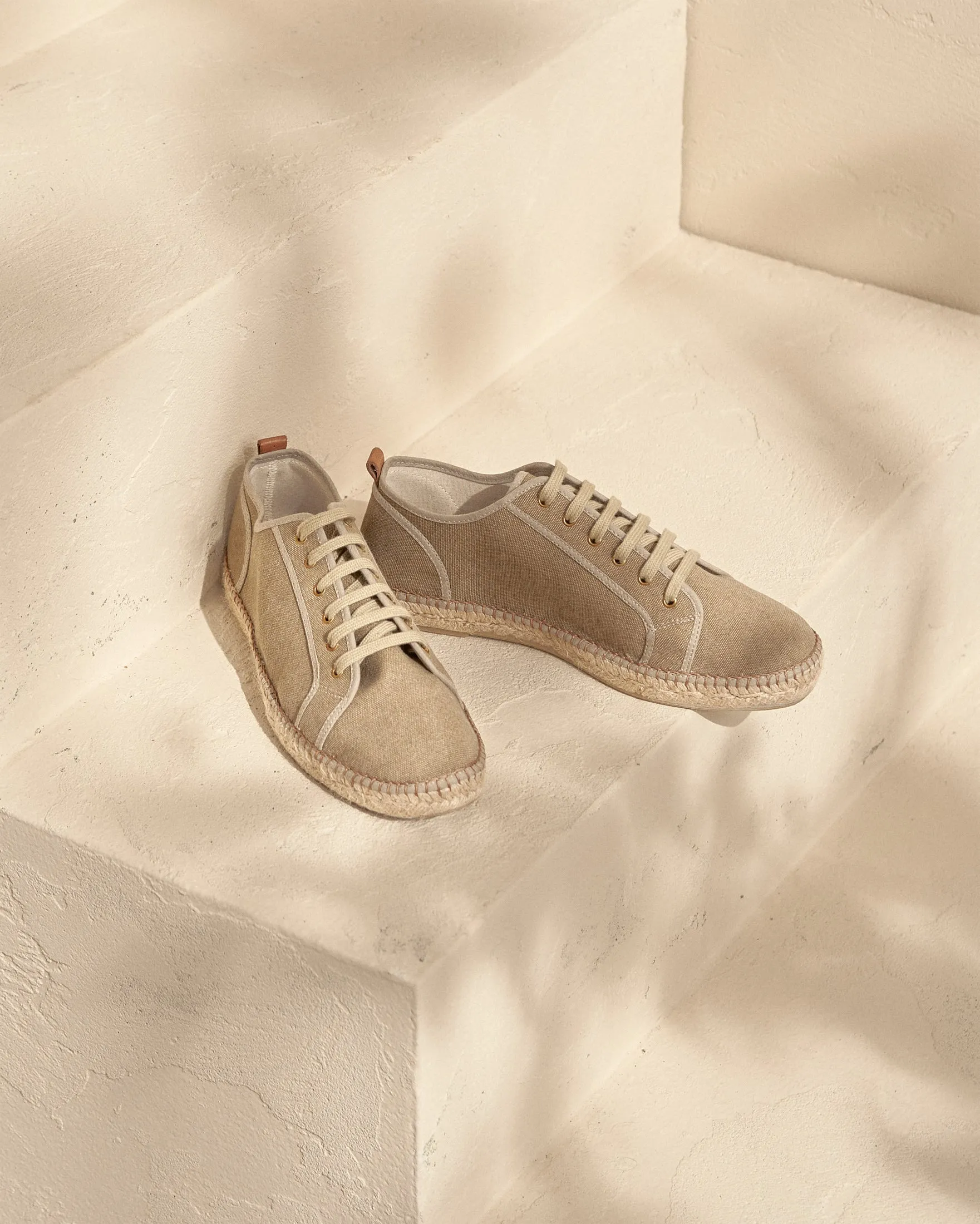 Cotton Canvas Lace-Up Espadrilles - Z30SH - Yucatán Kaki Green