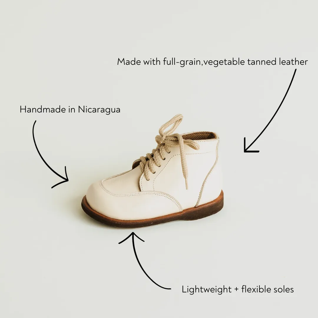 Cream Antigua {Children's Leather Boots}