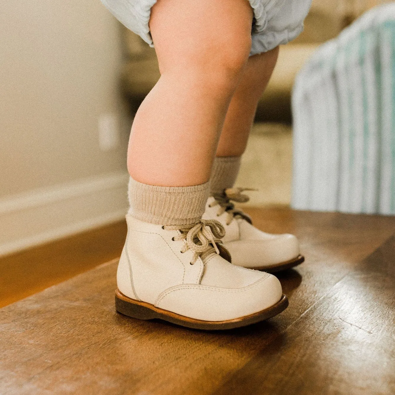 Cream Antigua {Children's Leather Boots}