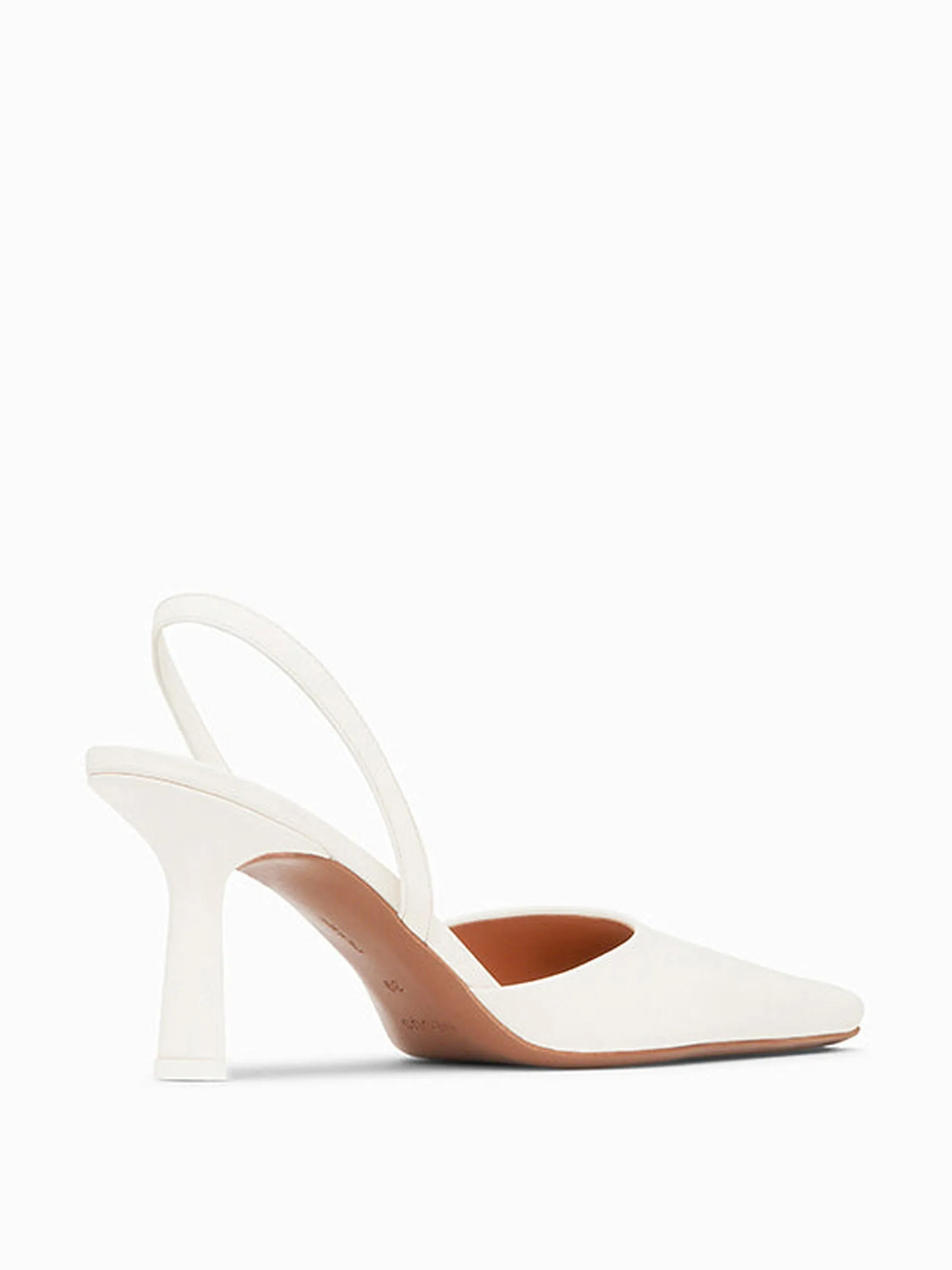 Cream Dracu sling-back pumps
