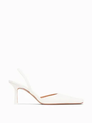Cream Dracu sling-back pumps