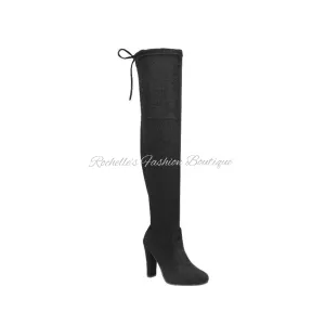Dasia-H1 Black Suede Boots
