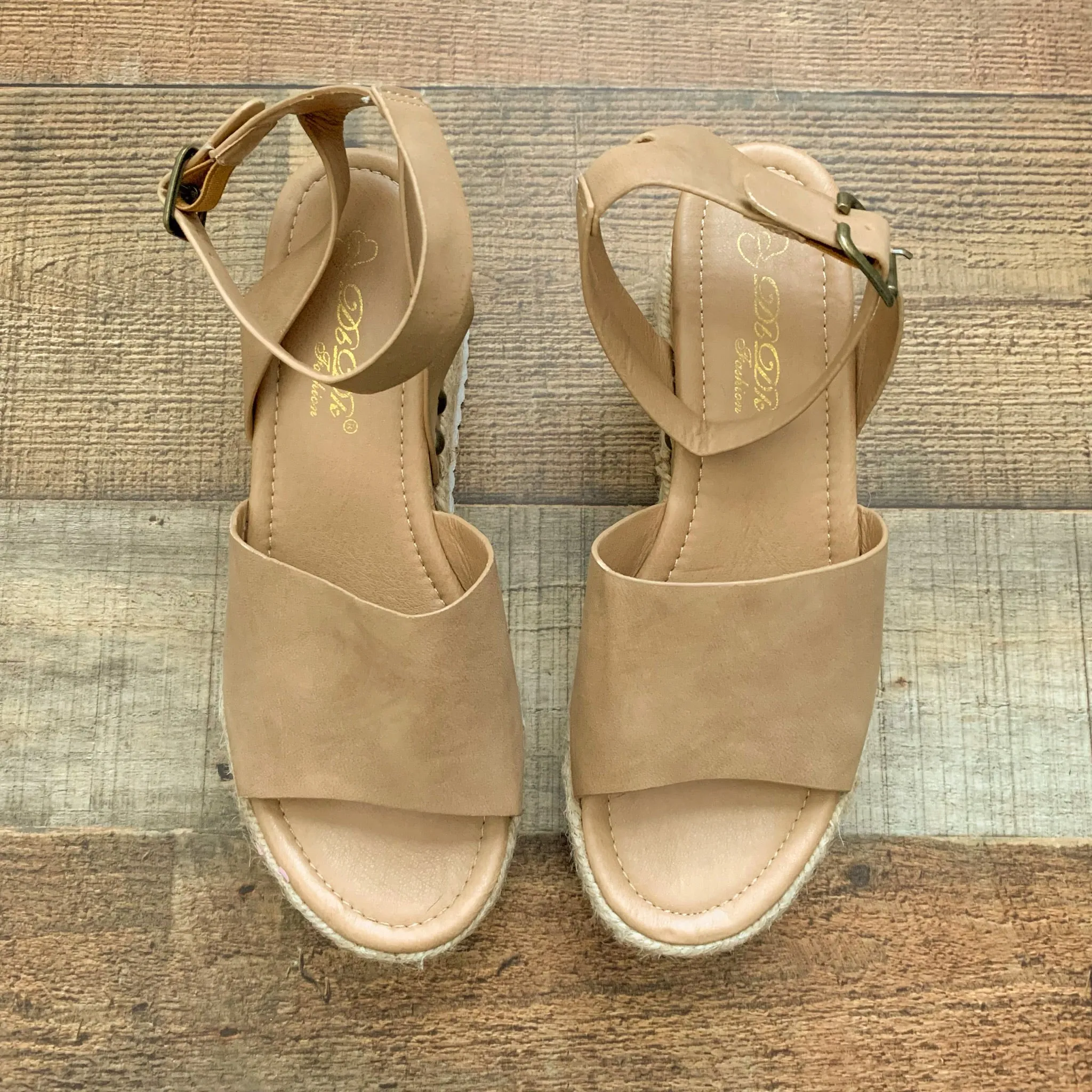 DbDk Fashion Camel Espadrilles- Size 8