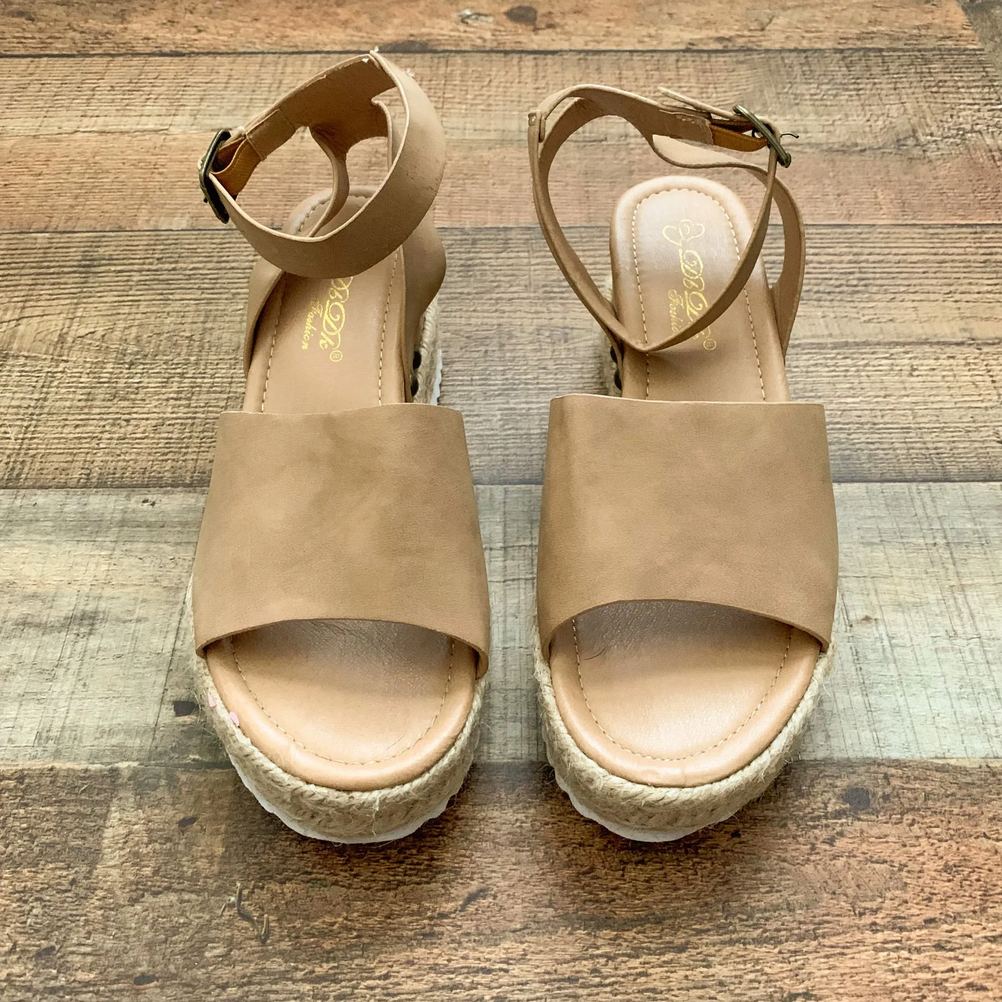 DbDk Fashion Camel Espadrilles- Size 8
