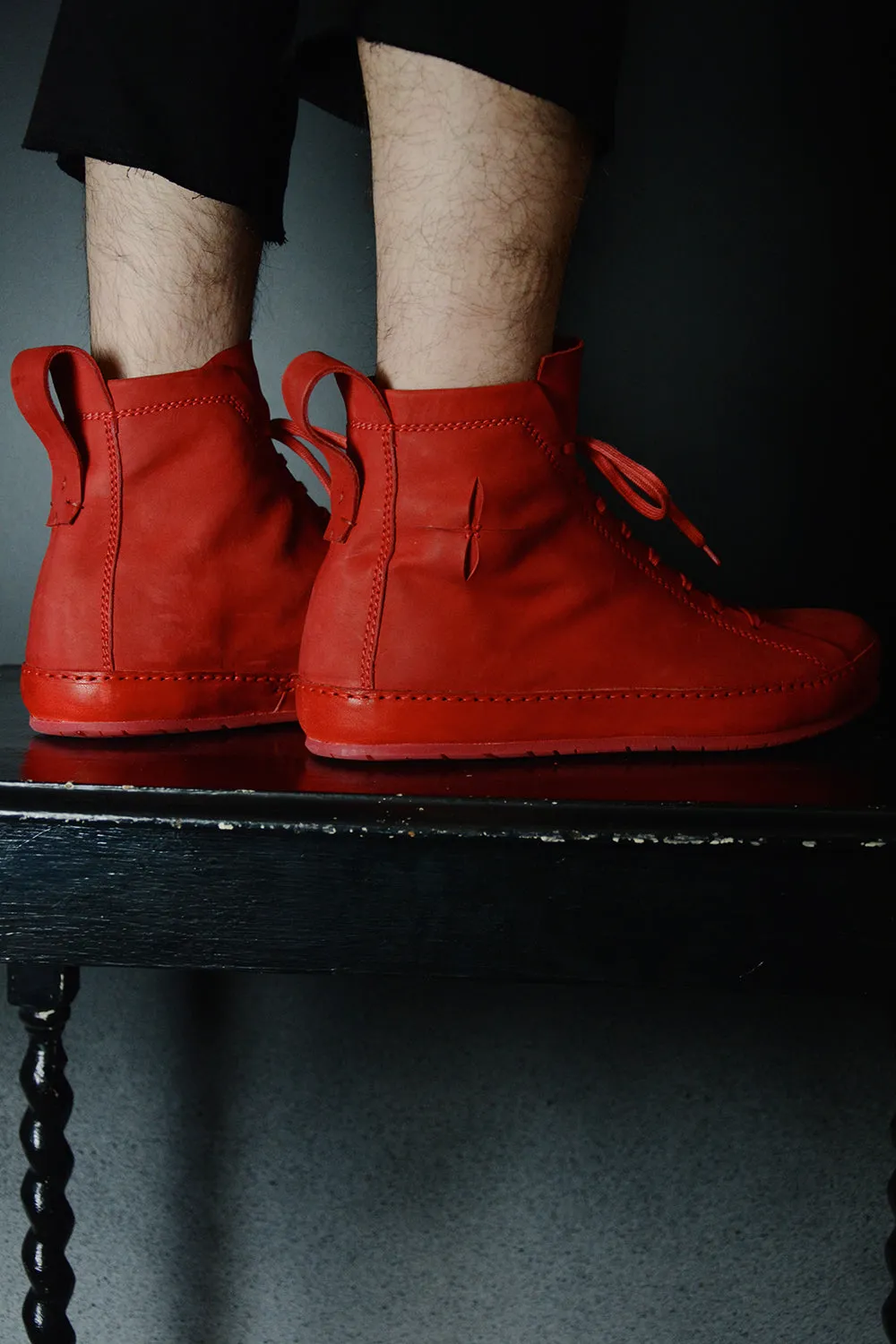 DOUBLE FOLD HIGH TOP SNEAKERS