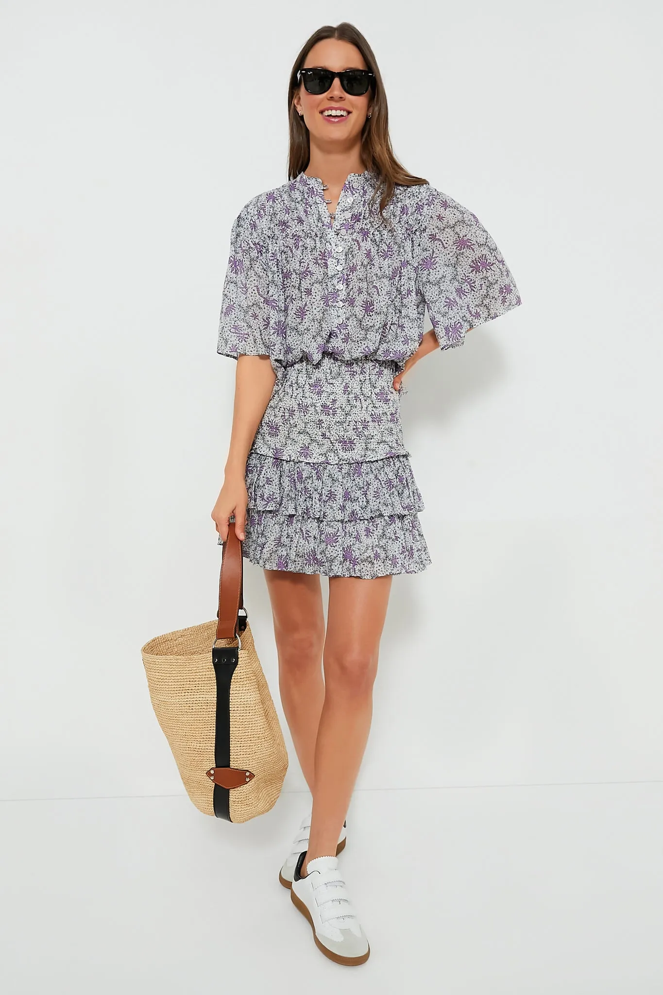 Ecru Lilac Naomi Skirt