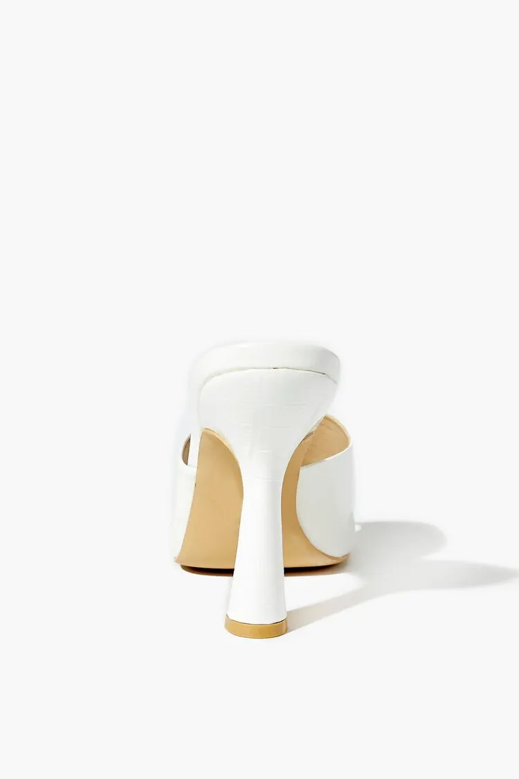 Faux Croc Stiletto Heels