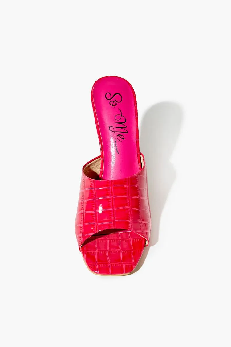 Faux Croc Stiletto Heels