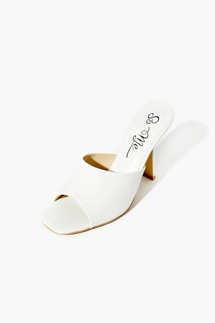 Faux Croc Stiletto Heels