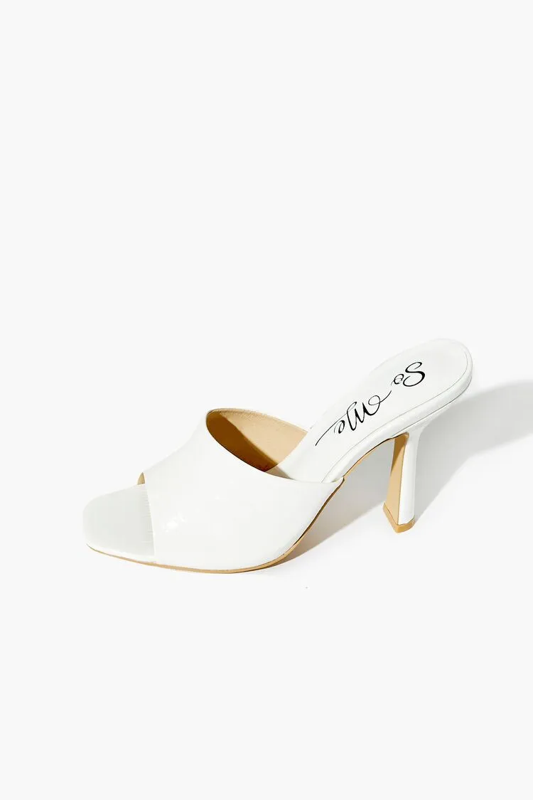 Faux Croc Stiletto Heels