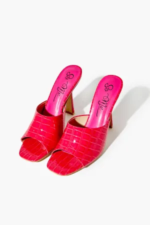 Faux Croc Stiletto Heels