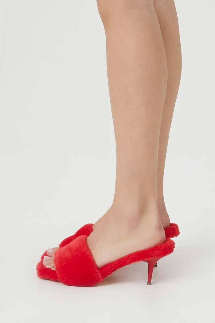 Faux Fur Stiletto Heels