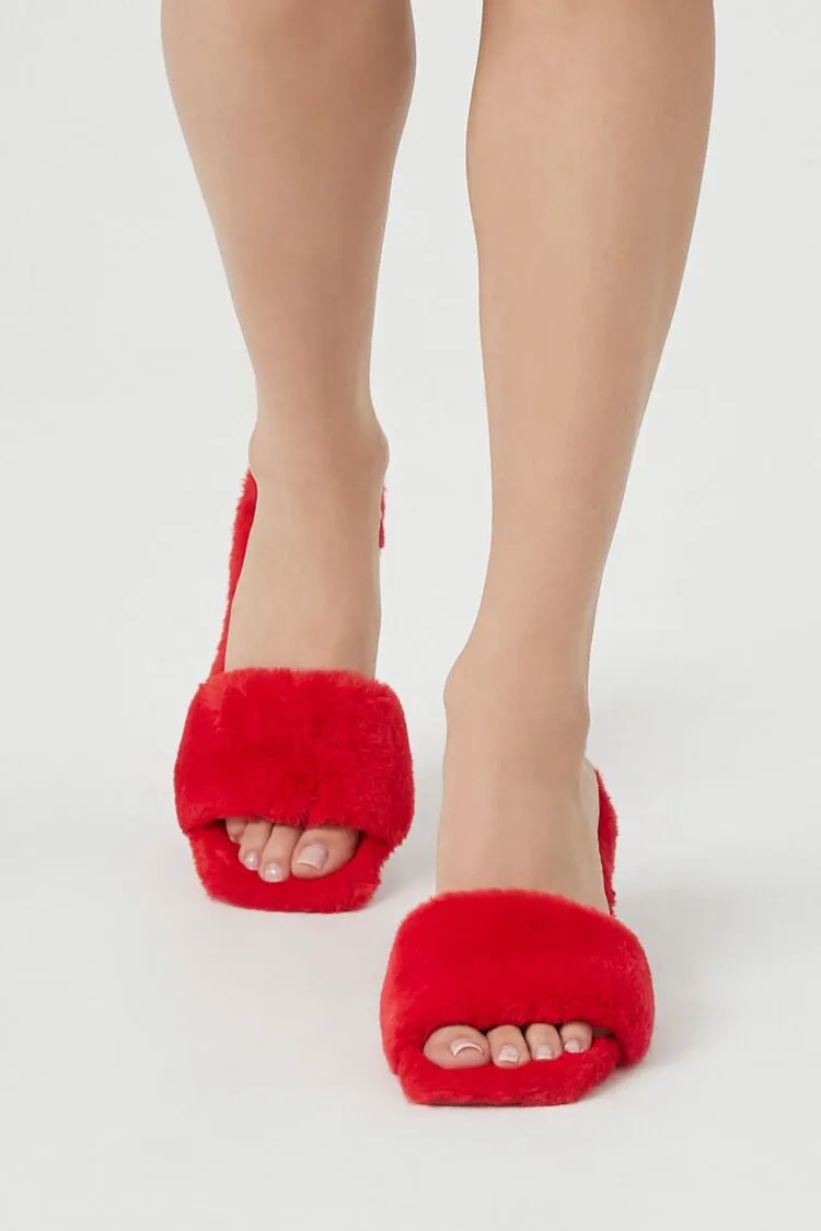 Faux Fur Stiletto Heels