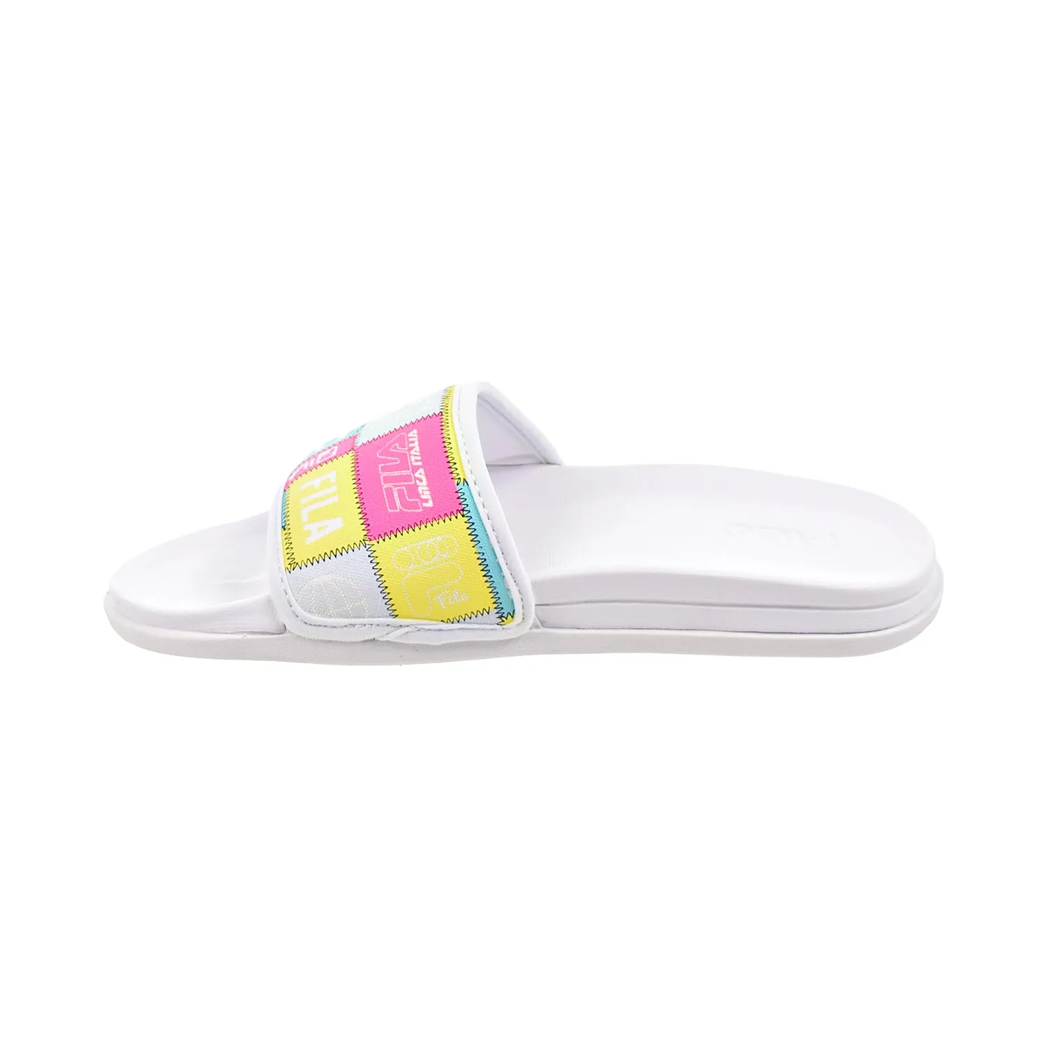 Fila Drifter Lux Patchwork Women's Slide Sandals White-Multi
