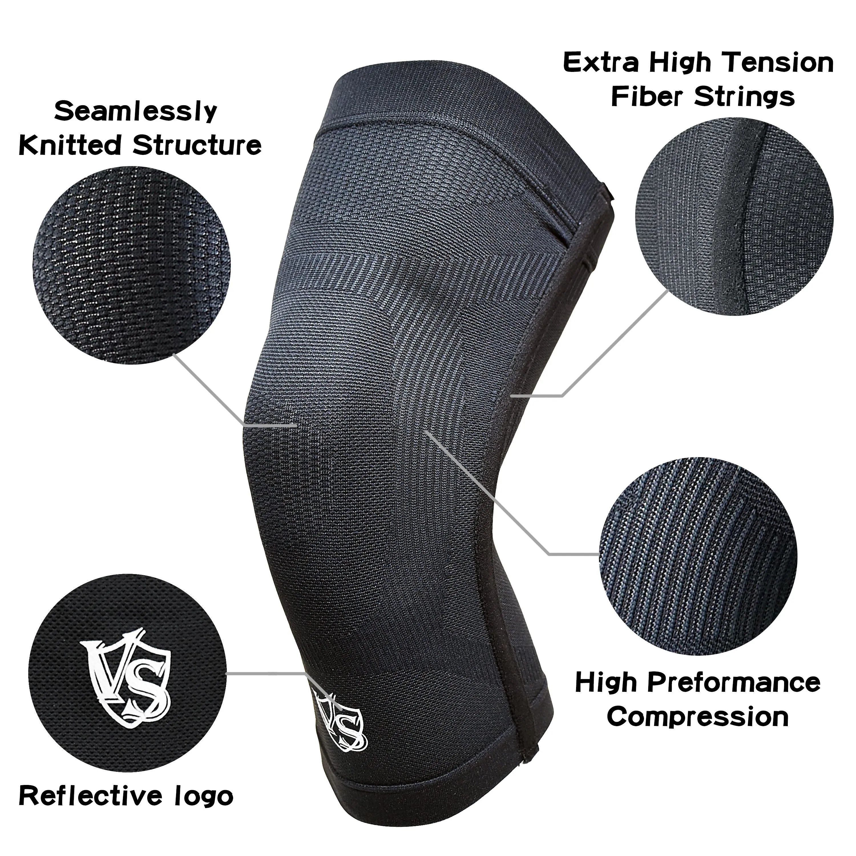 Germanium Compression 400 Thread Count Knee Sleeves (Pair)