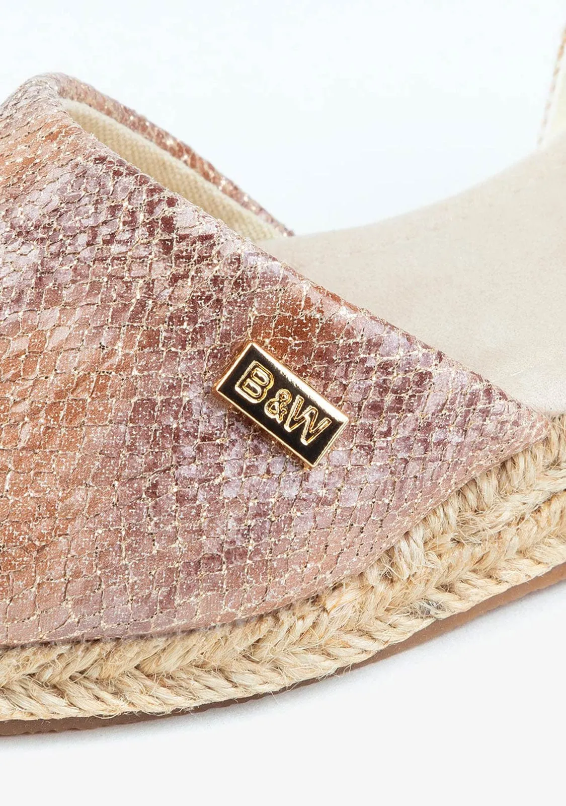Girl's Beige Wedge Espadrilles