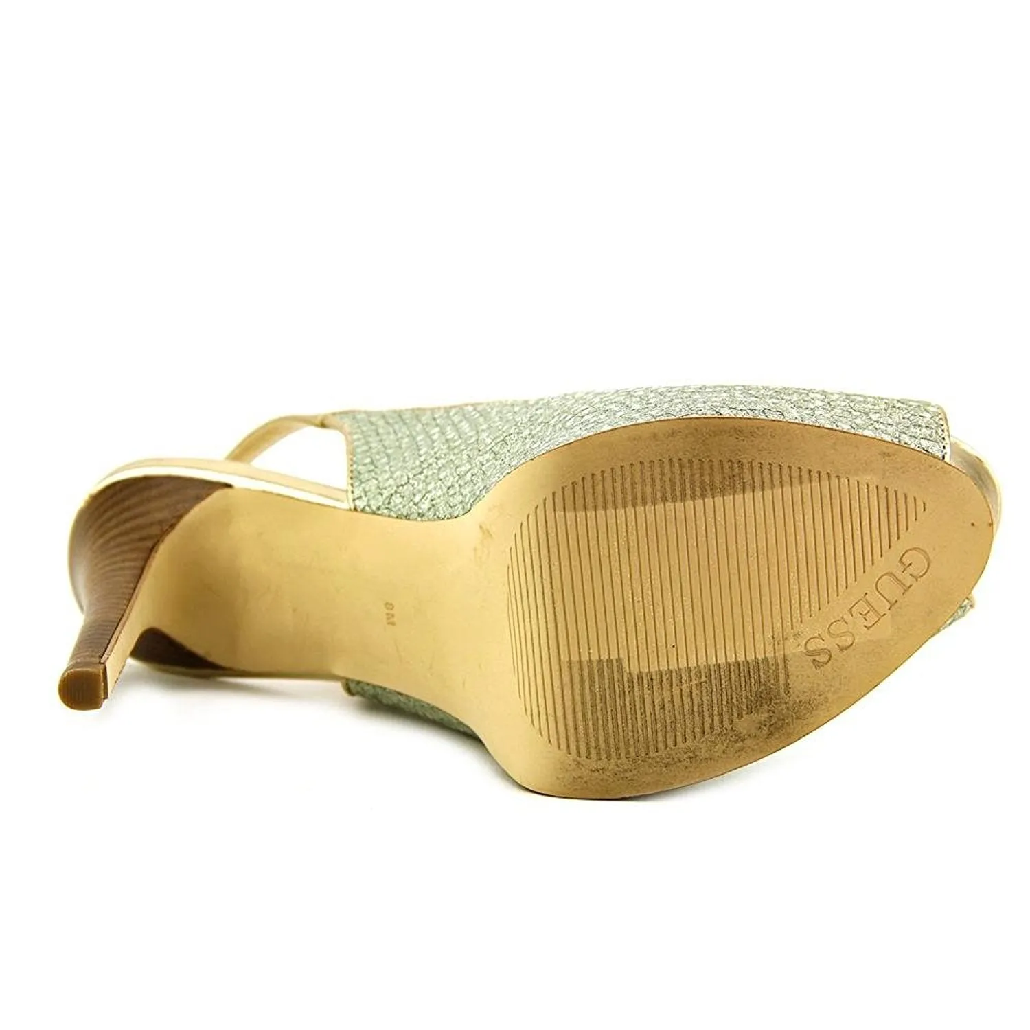 Guess Huela Peep Toe Slingback Heel, Blue (Women)