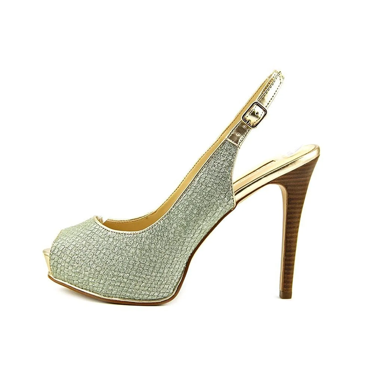 Guess Huela Peep Toe Slingback Heel, Blue (Women)
