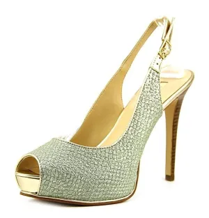 Guess Huela Peep Toe Slingback Heel, Blue (Women)